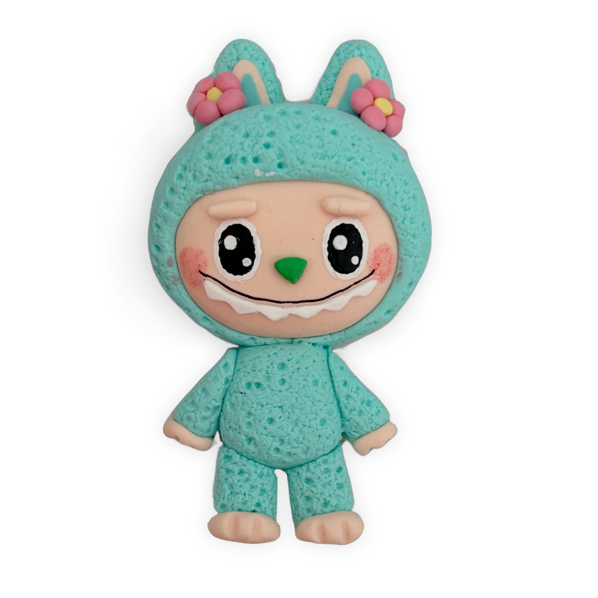 Mint Flower Monster Clay Embellishment