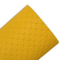 Canary Yellow Embossed Cross Faux Leather Sheets