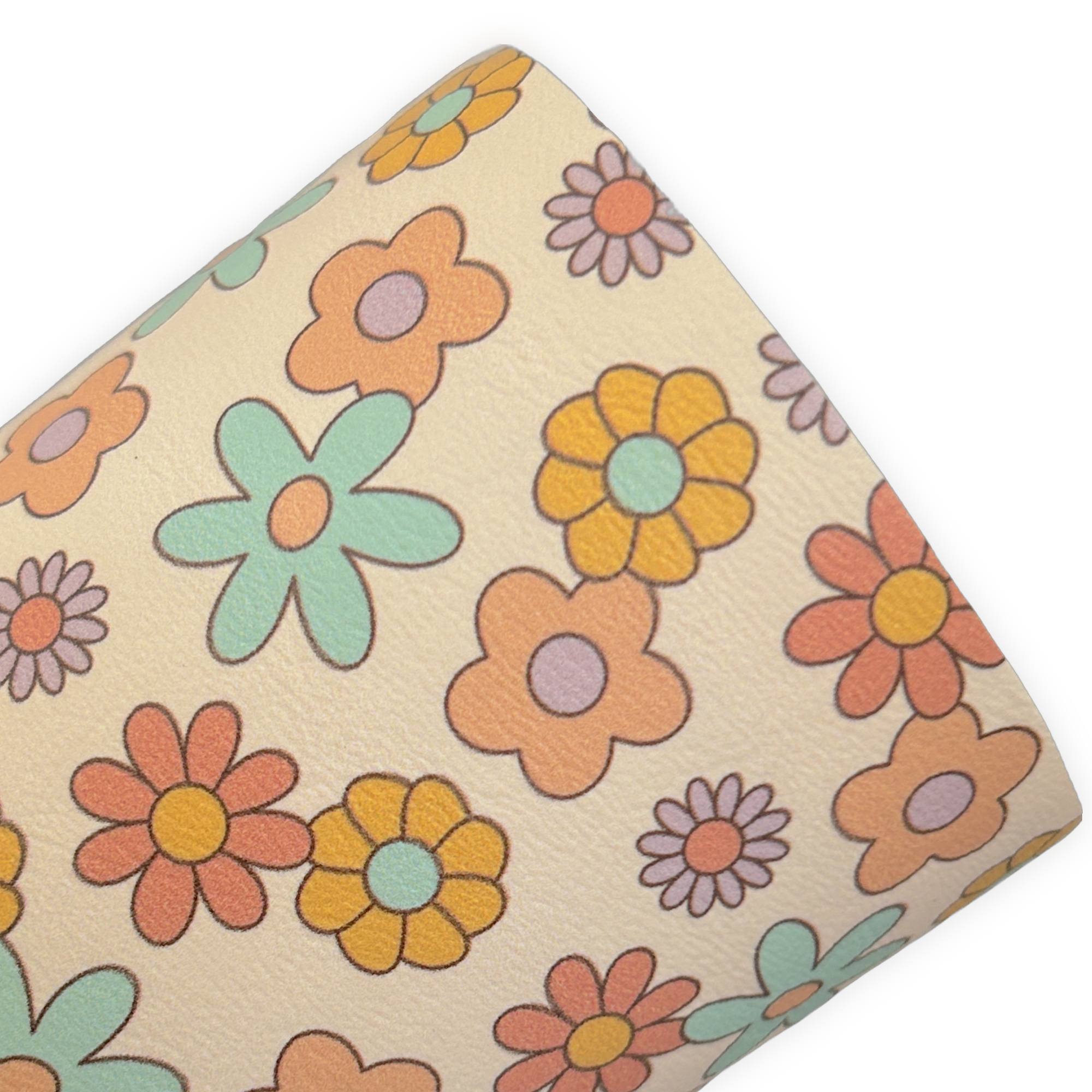 Rustic Floral Printed Faux Leather Sheets