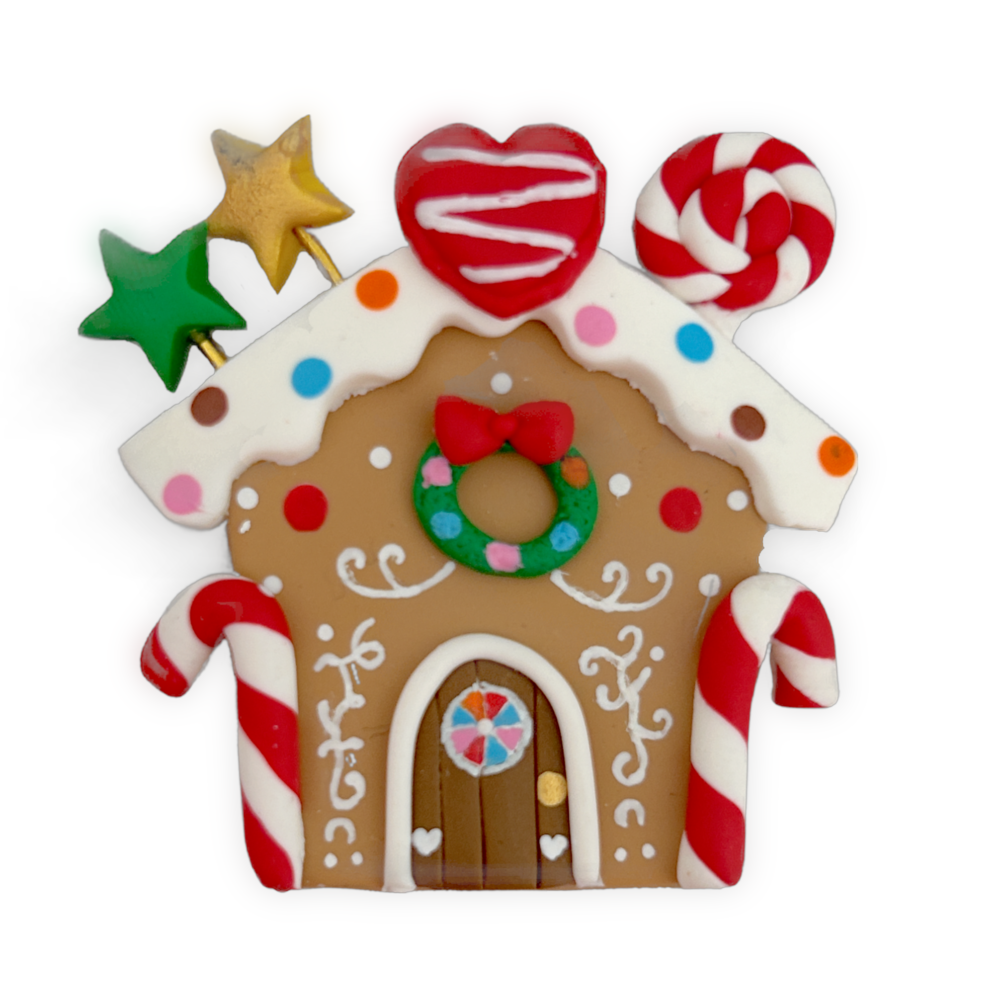 Christmas Gingerbread House Clay Embellishment