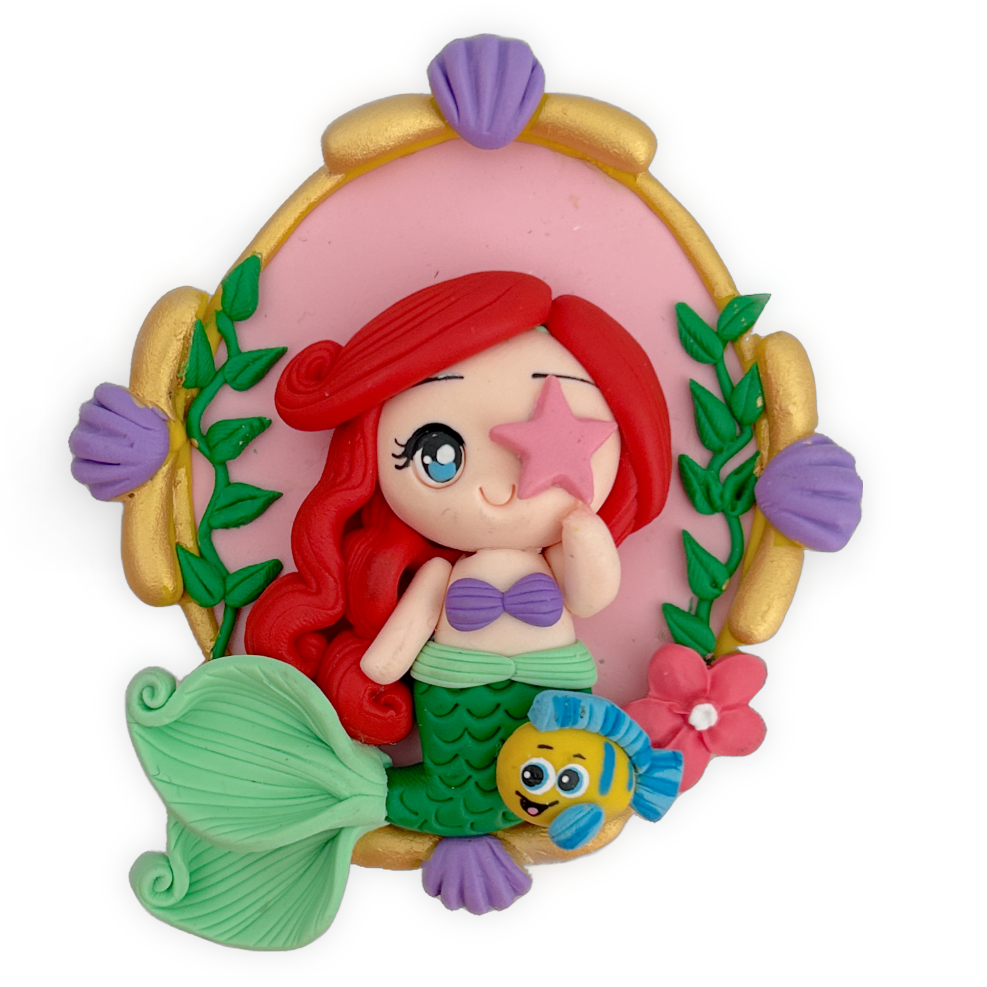 Under the Sea Princess Cameo Clay Embellishment