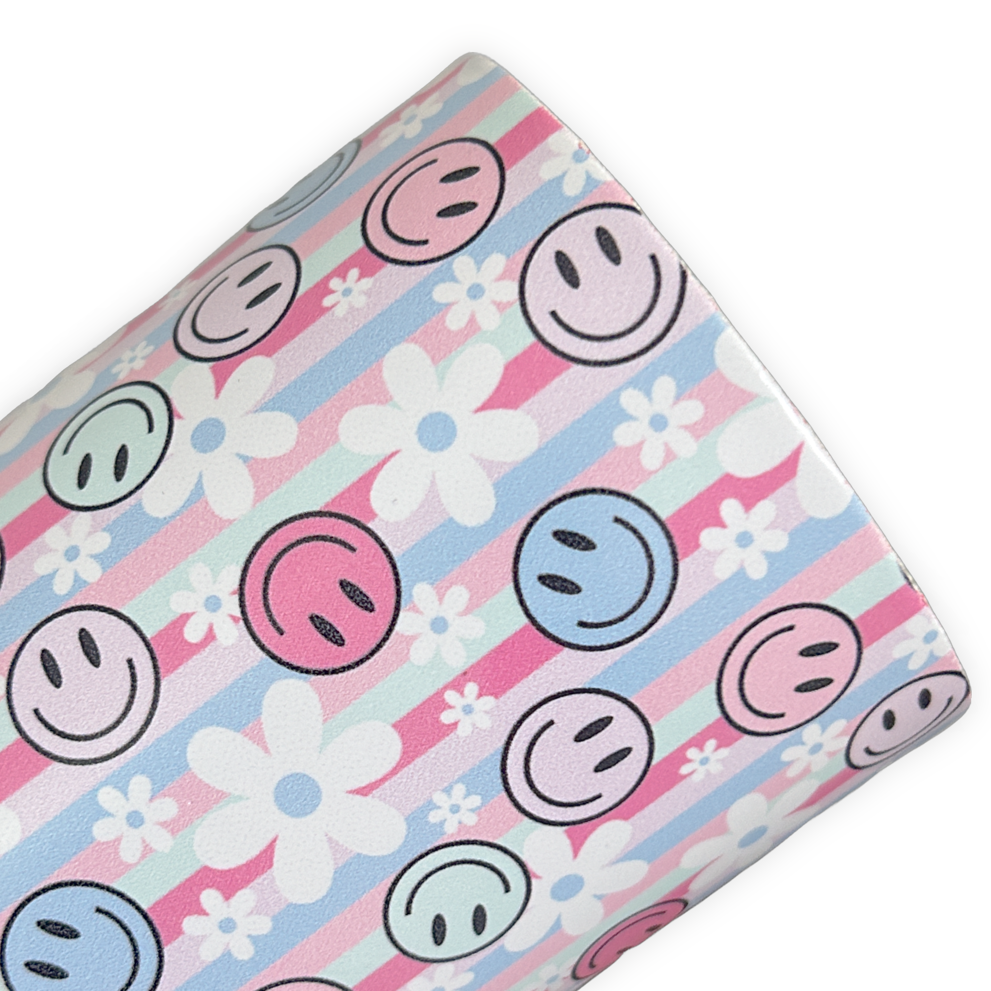 Smiley Faces Floral Printed Faux Leather Sheets