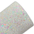 White Sparkle Chunky Glitter Leather Sheets