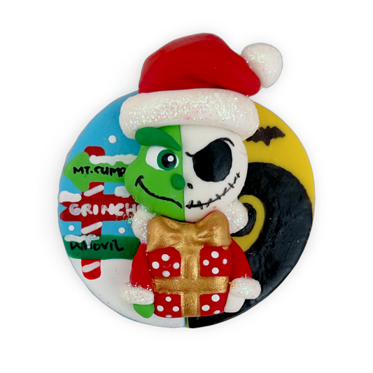 NBC and Green Monster Cameo Christmas Clay Embellishment