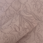 Dusty Mauve Floral Embossed Faux Leather Sheets