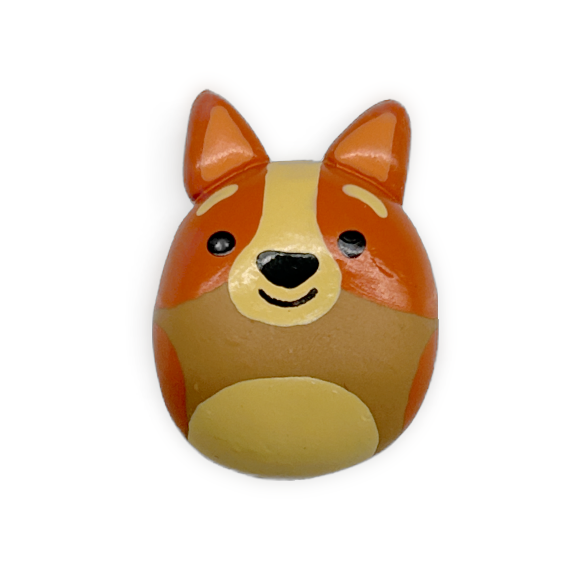 Orange Pup Squish Clay Embellishment