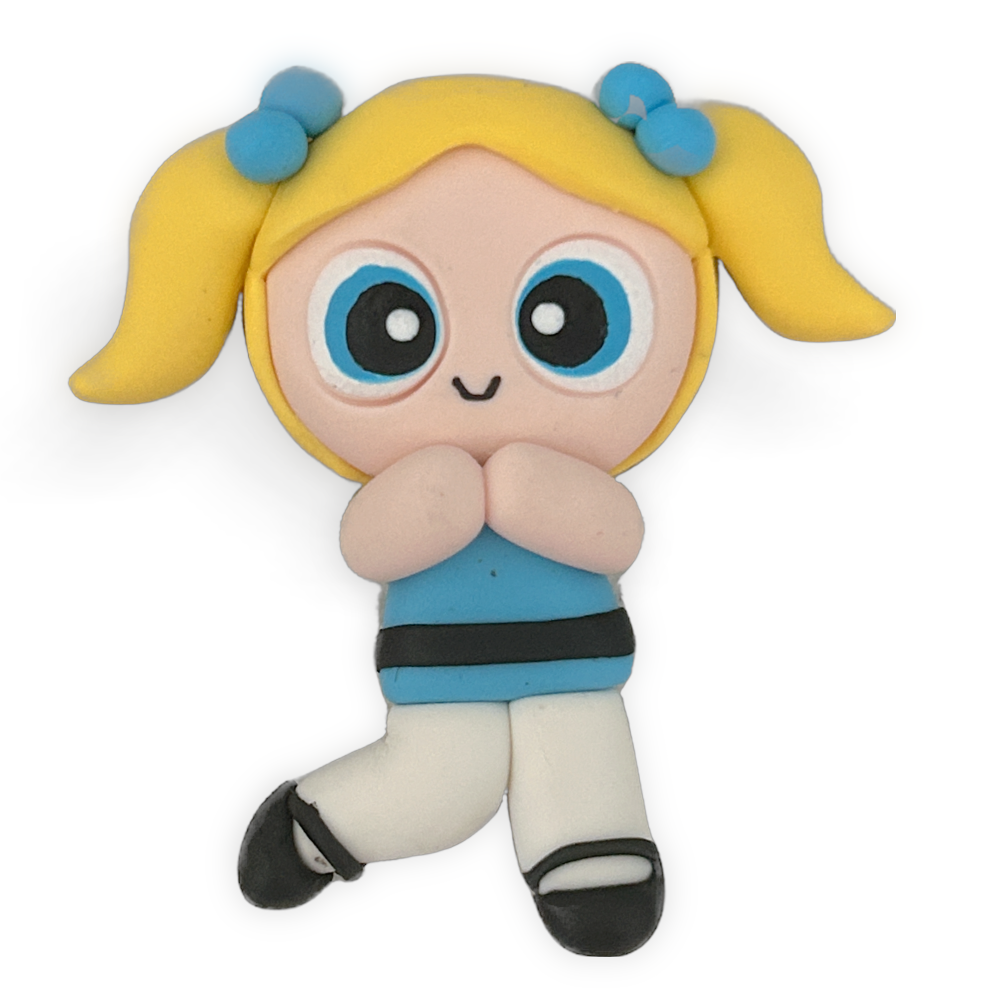 Blue Superpower Girls Clay Embellishment