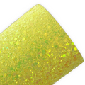 Fluro Yellow Iridescent Chunky Glitter Sheets