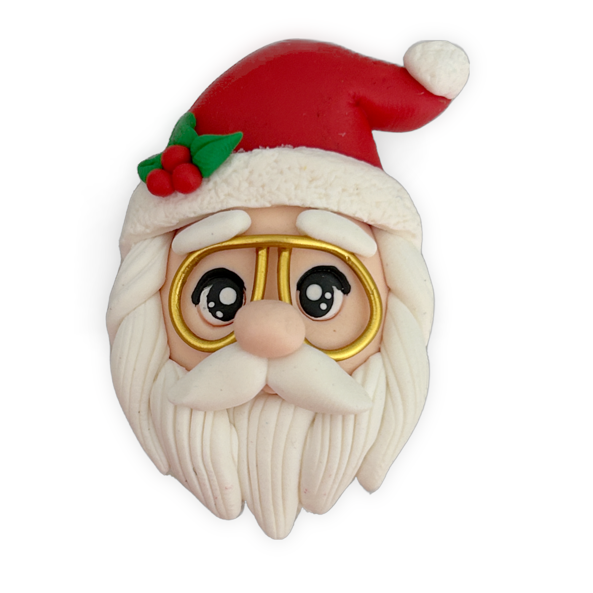 Santa Christmas Clay Embellishment