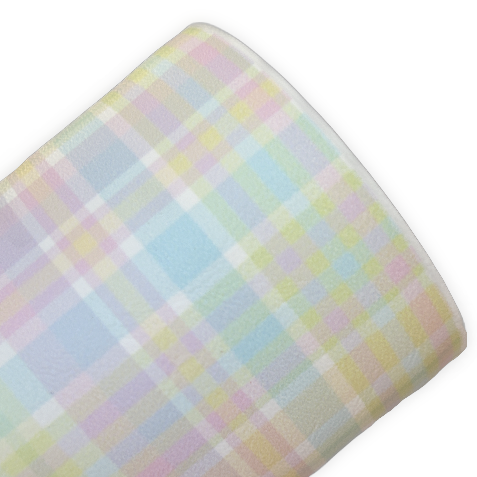 Pastel Plaid Printed Faux Leather Sheets