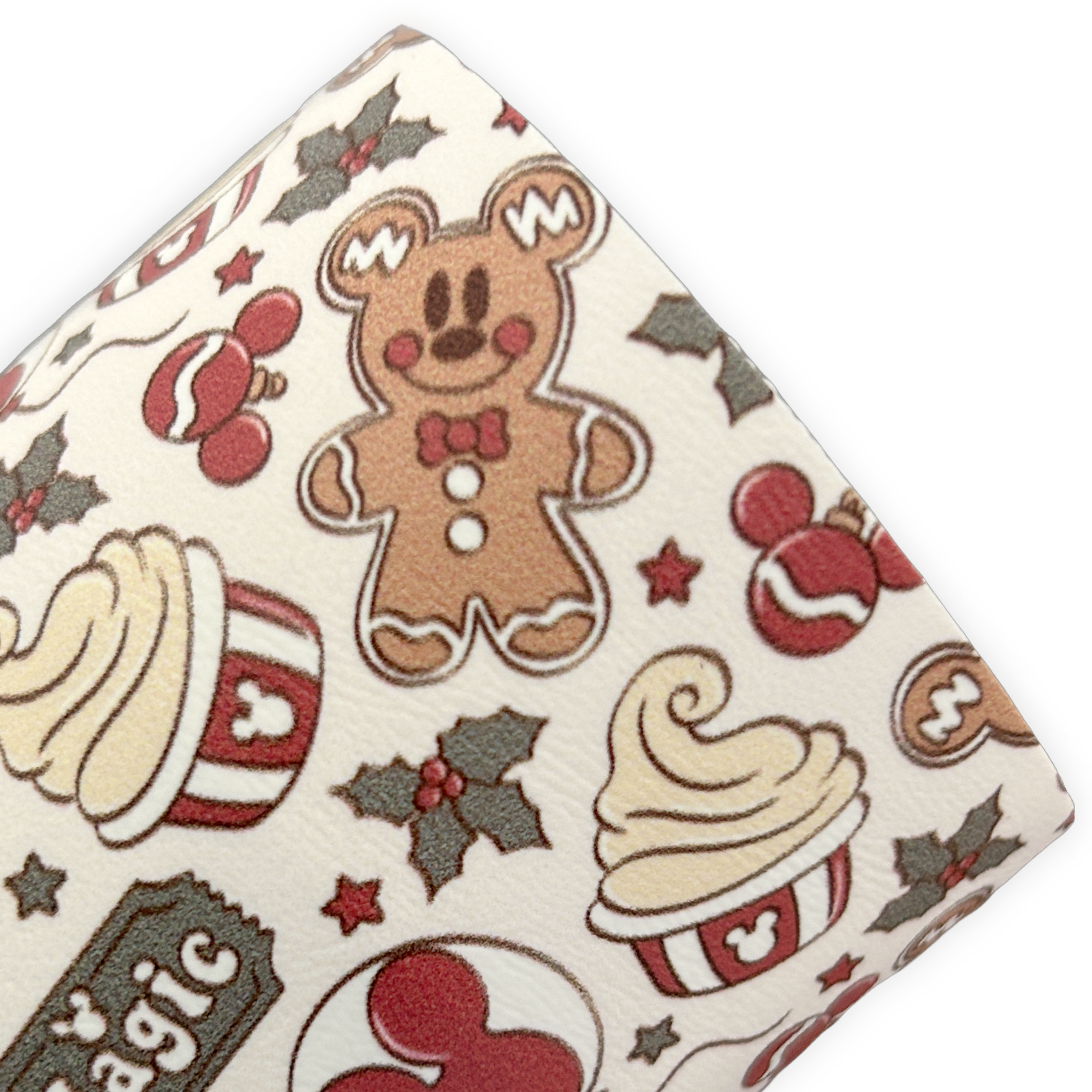 Christmas Mouse Magic Printed Faux Leather Sheets