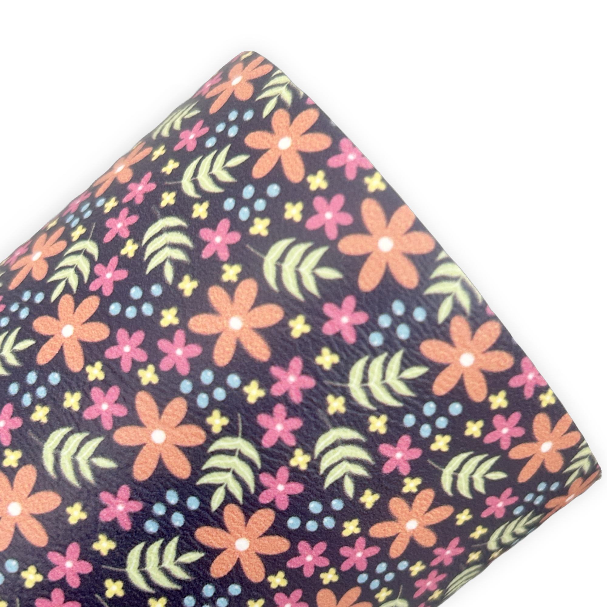 Mixed Floral Printed Faux Leather Sheets