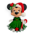 Mrs Mouse Christmas Clay Embellishment
