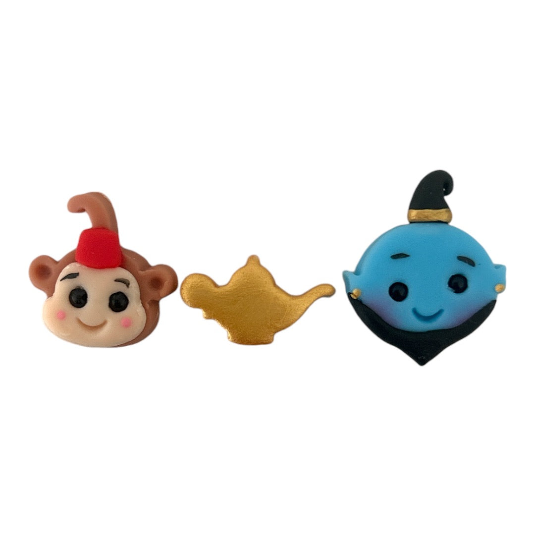 Genie (Set of 3) Miniature Clay Embellishments