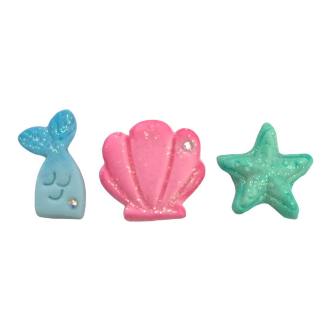 Mermaid Miniature Bundle (Set of 3) Clay Embellishments