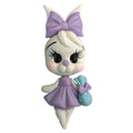 Purple Easter Bunny Embellishment