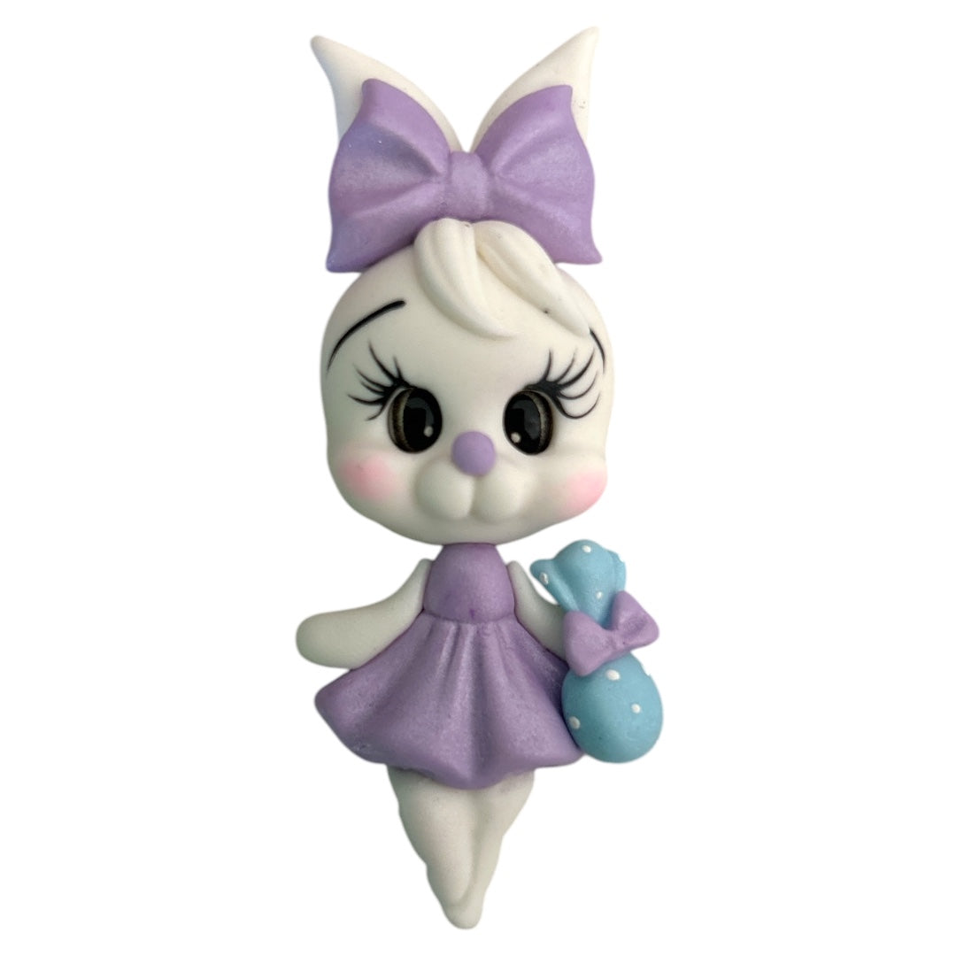Purple Easter Bunny Embellishment