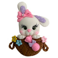 Easter Bunny Egg Basket Clay Embellishment