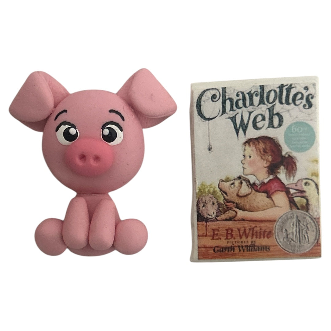 Web Book Clay Embellishment