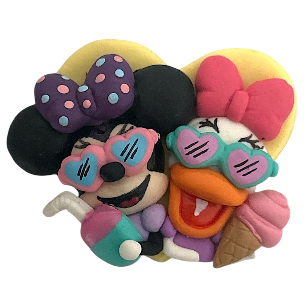 Mrs Mouse & Mrs Duck Cameo Clay Embellishment