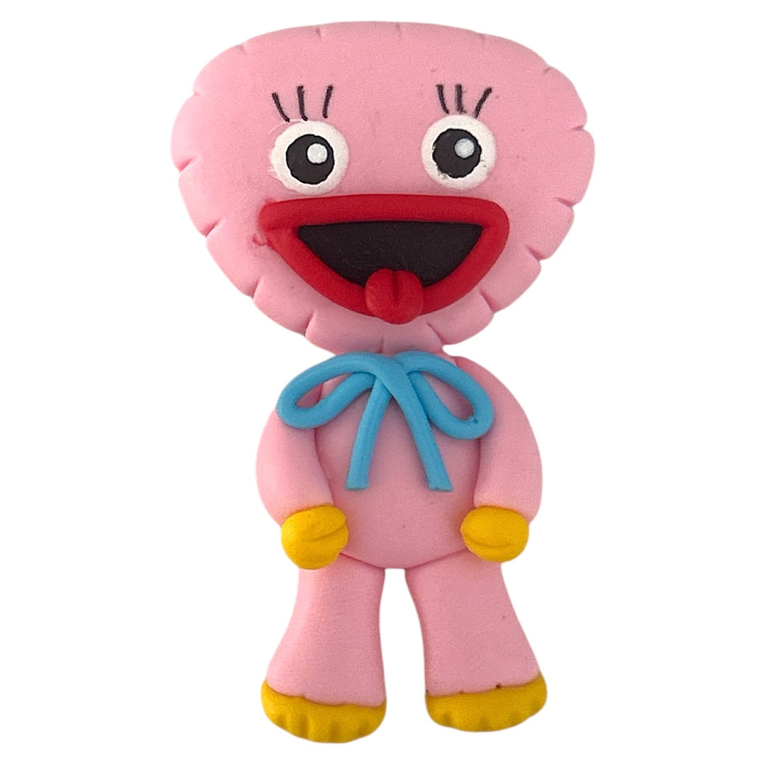 Pink Monster Clay Embellishment