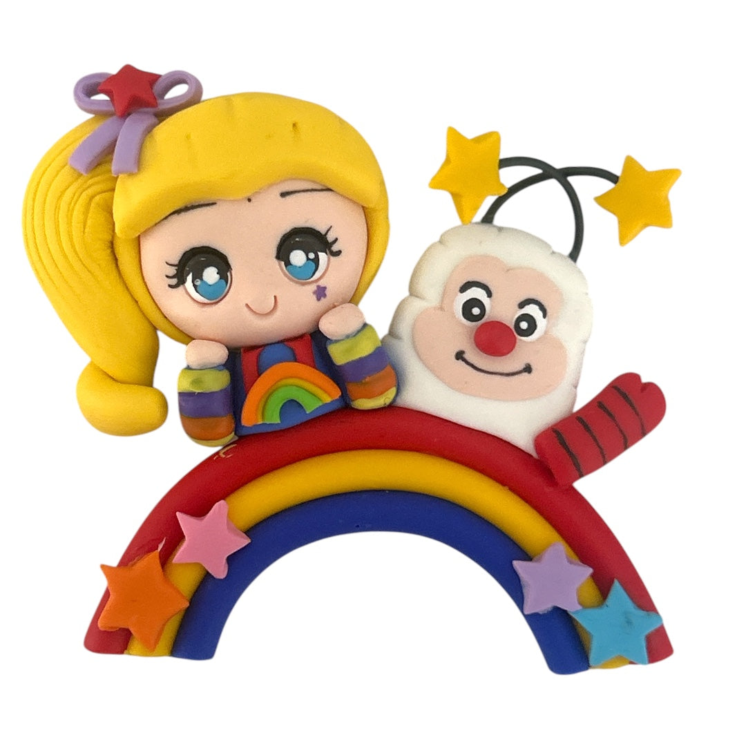 Rainbow Girl Clay Embellishment