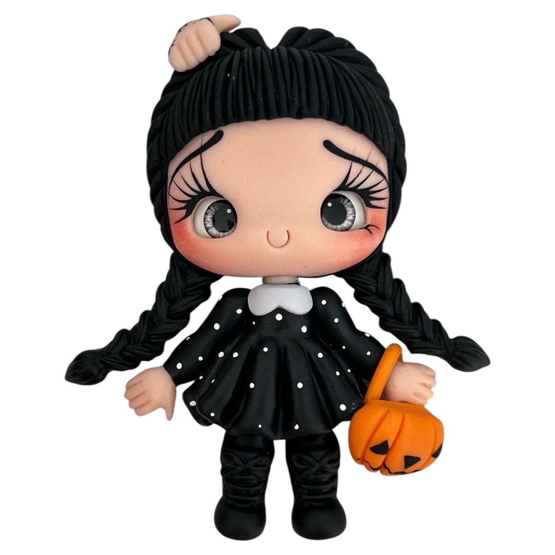 WA Halloween Girl Clay Embellishment