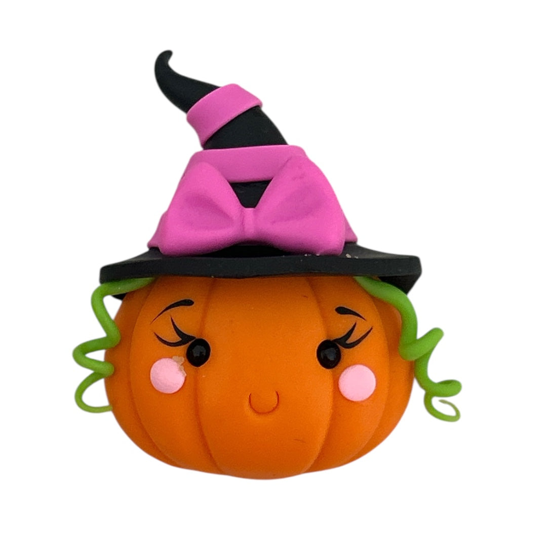 Halloween Pumpkin Clay Embellishment