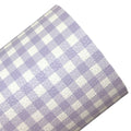 Lilac Gingham Litchi Faux Leather Sheets