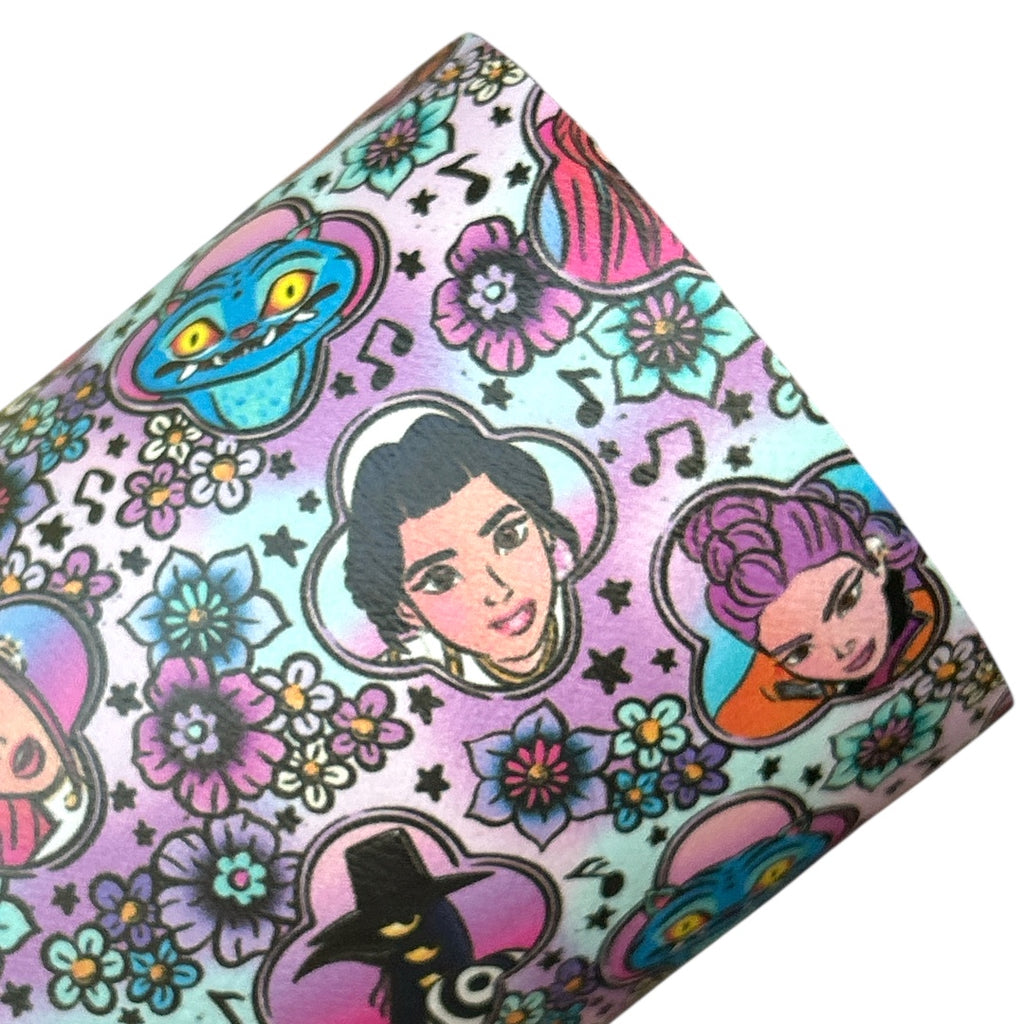 Demon Girls Printed Faux Leather Sheets