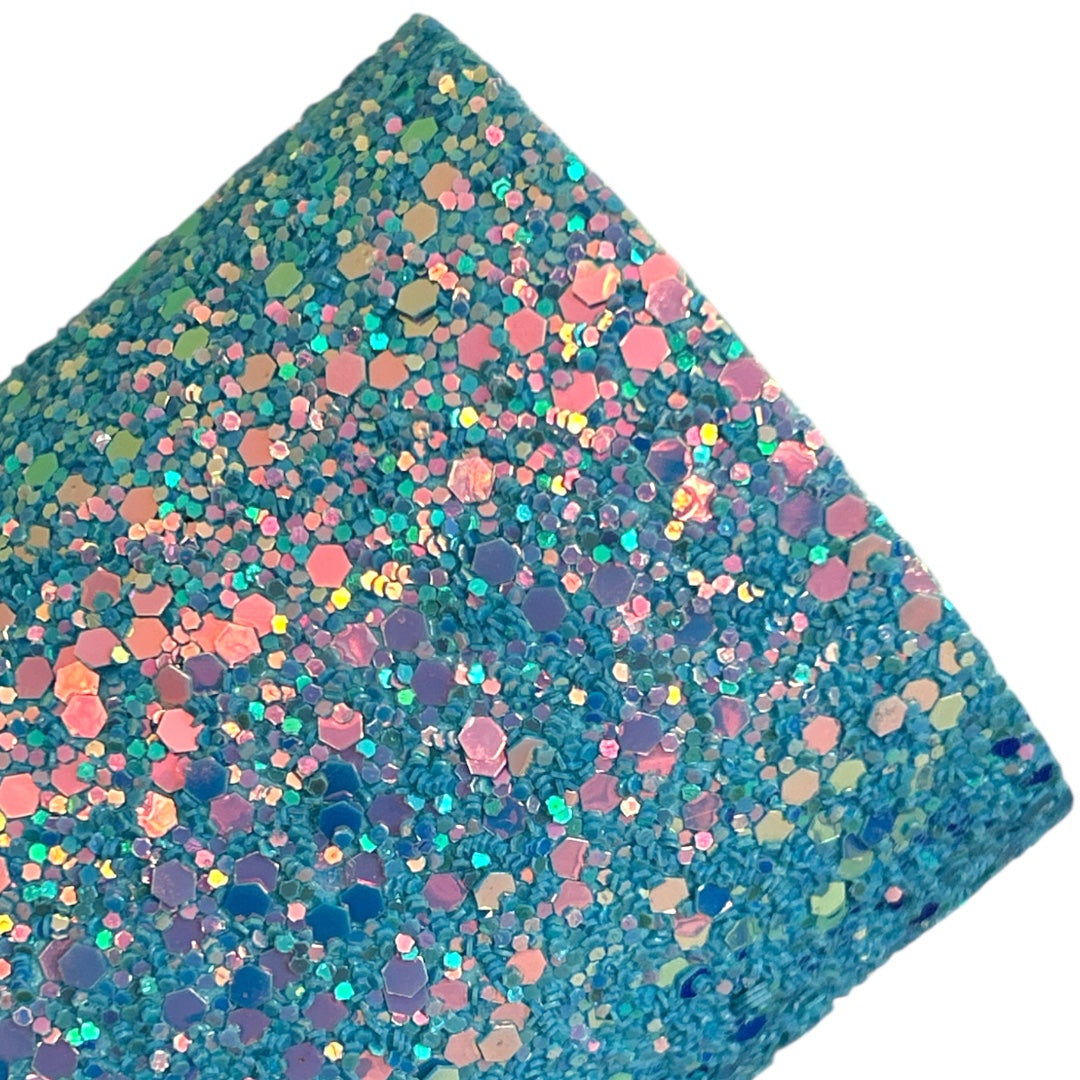 Steel Blue Sparkle Chunky Glitter Sheet