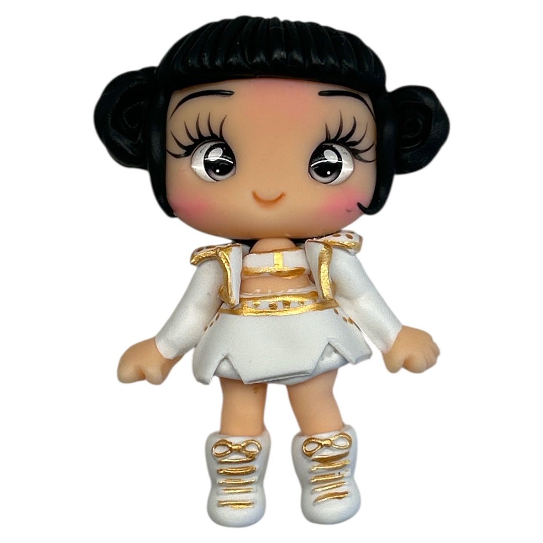 Black Demon Girl Clay Embellishment