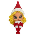 Christmas Elf Girl (Blonde) Clay Embellishment