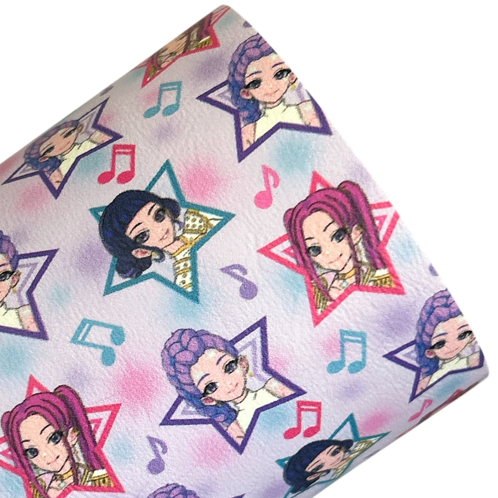 Demon Girls (EXCLUSIVE) Printed Faux Leather Sheets