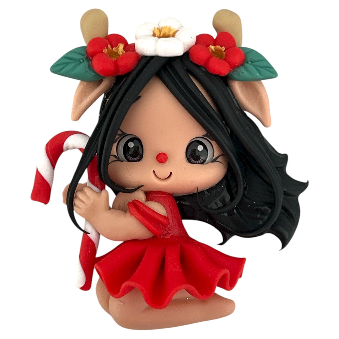 Christmas Reindeer Girl Embellishment