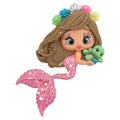 Turtle Mermaid Clay Embellishment
