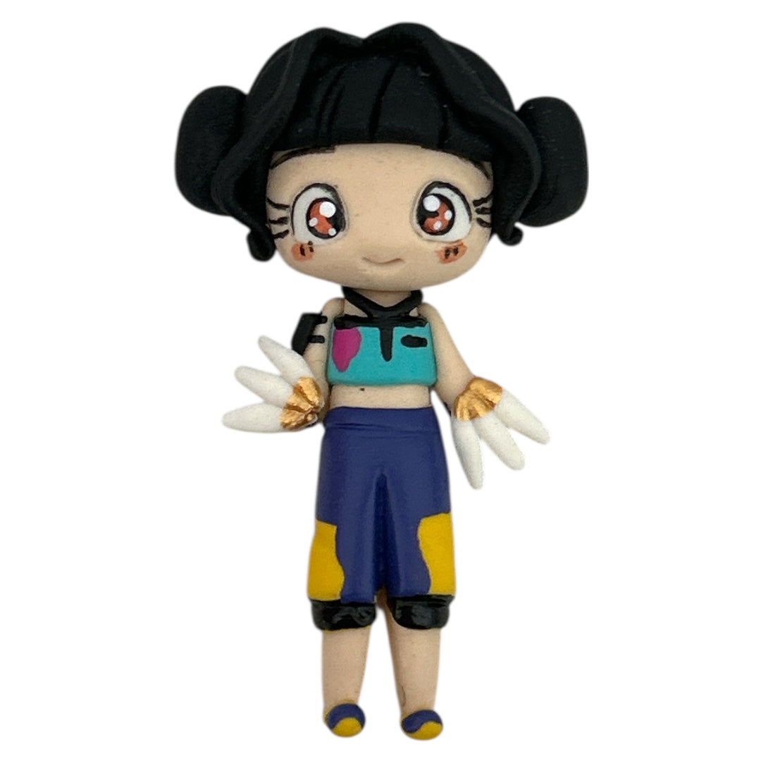 Black Demon Girl Clay Embellishment