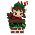 Elf Chimney Christmas Clay Embellishment