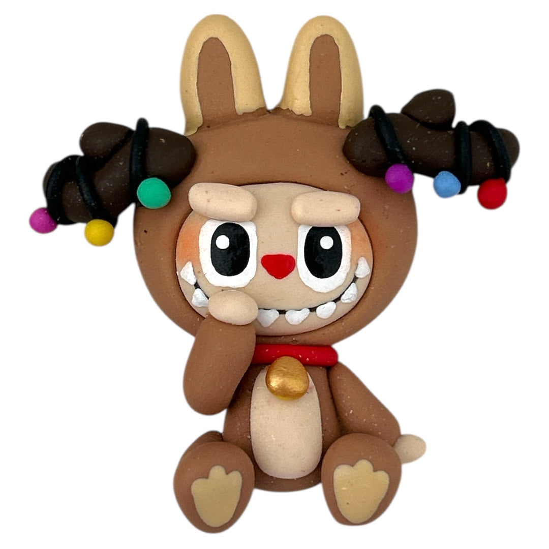 Christmas Reindeer Monster Clay Embellishment