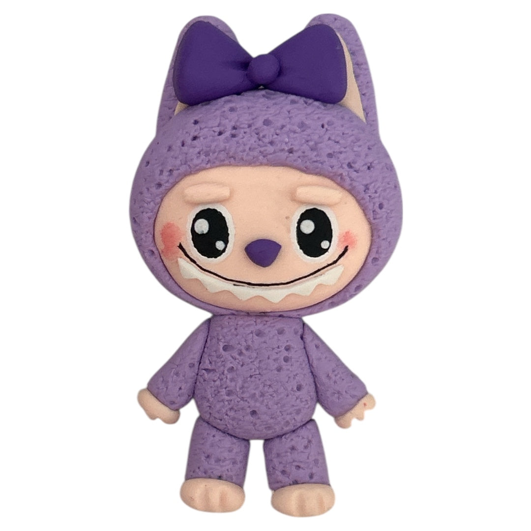 Purple Bow Monster Clay Embellishment