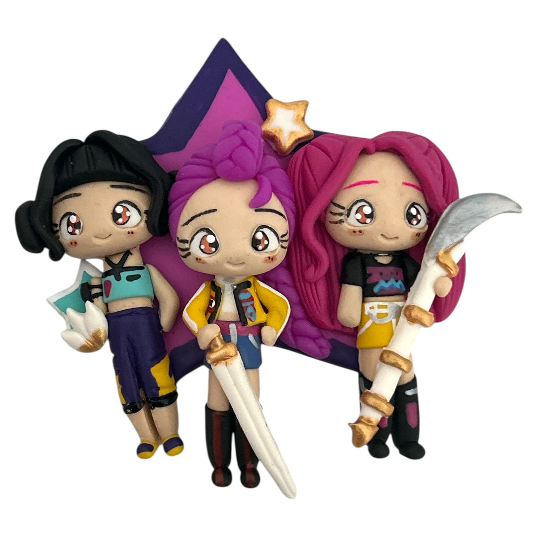 Demon Girl Star Cameo (Large) Clay Embellishment