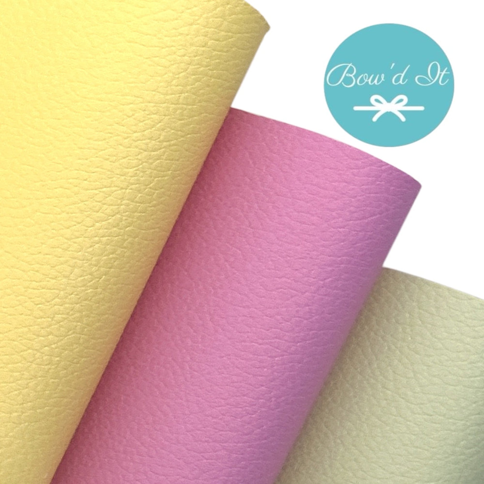 Pastel Litchi (Set of 3) Leather Sheets