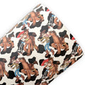 Cowgirl and Cowboy Printed Faux Leather Sheets