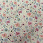 Pastel Floral Printed Faux Leather Sheets