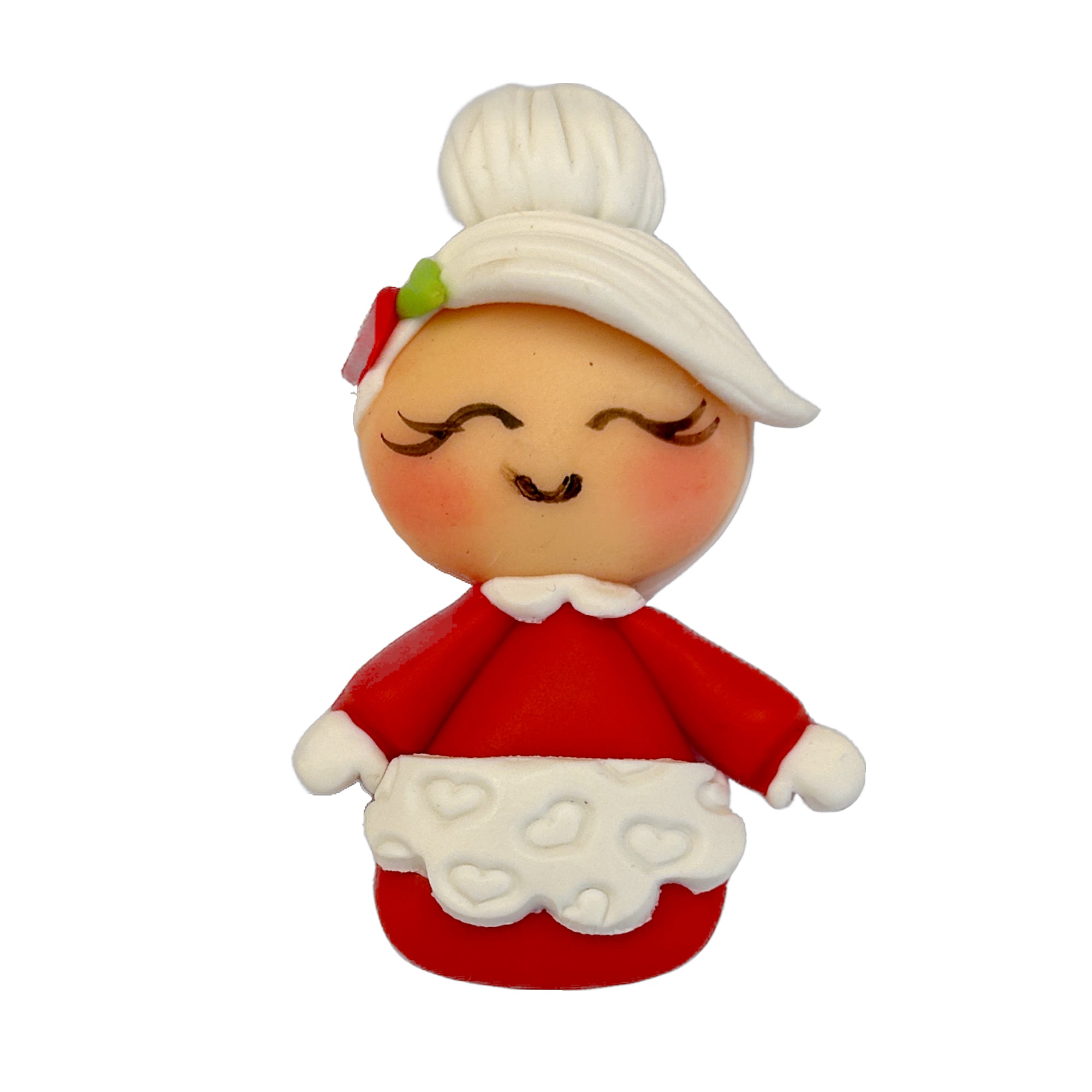 Mrs Clause Christmas Clay Embellishment