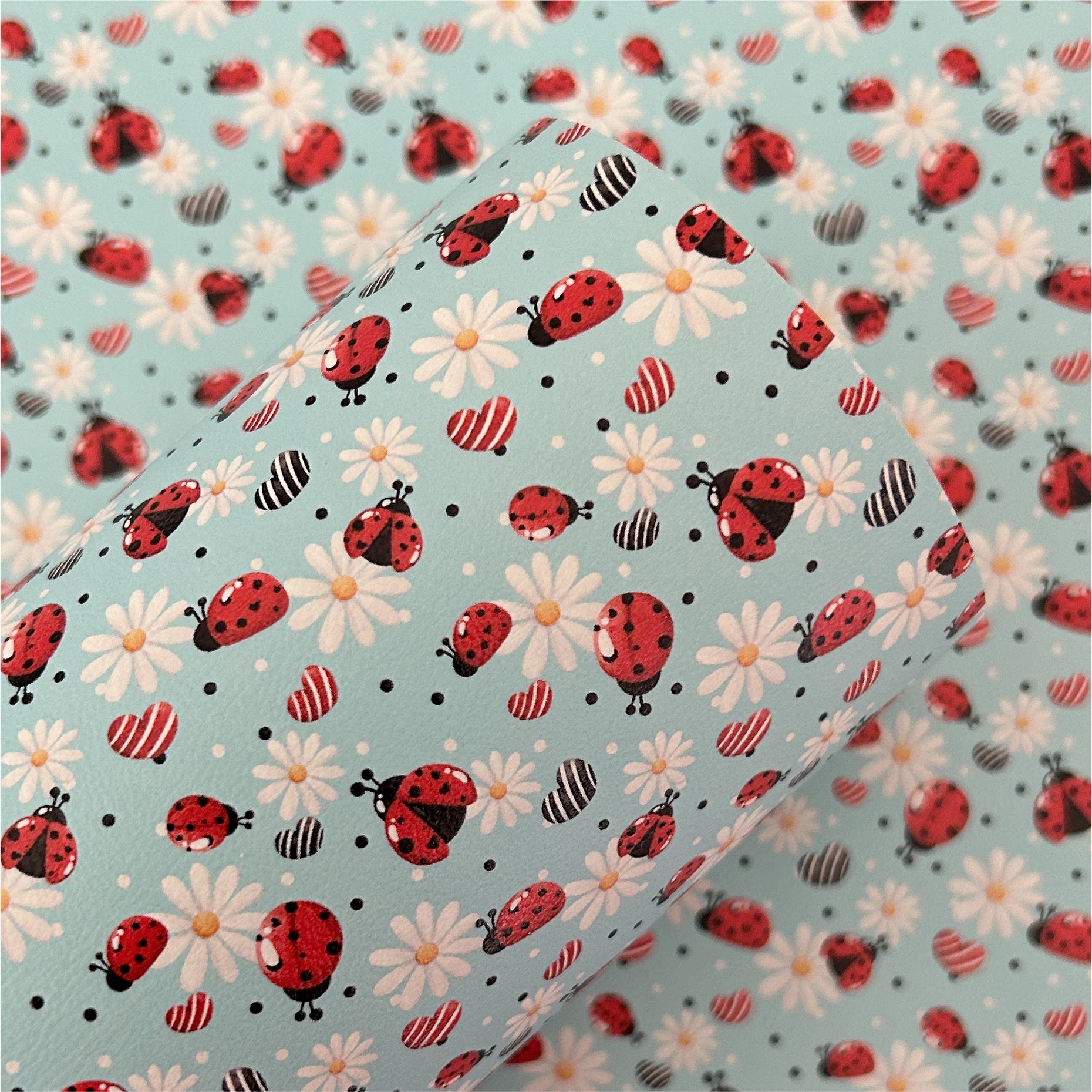 Ladybug Printed Faux Leather Sheets