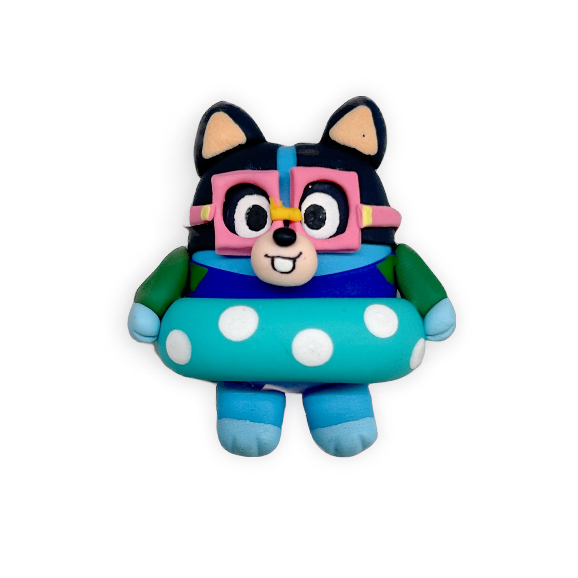 Blue Pup Pool Clay Embellishment