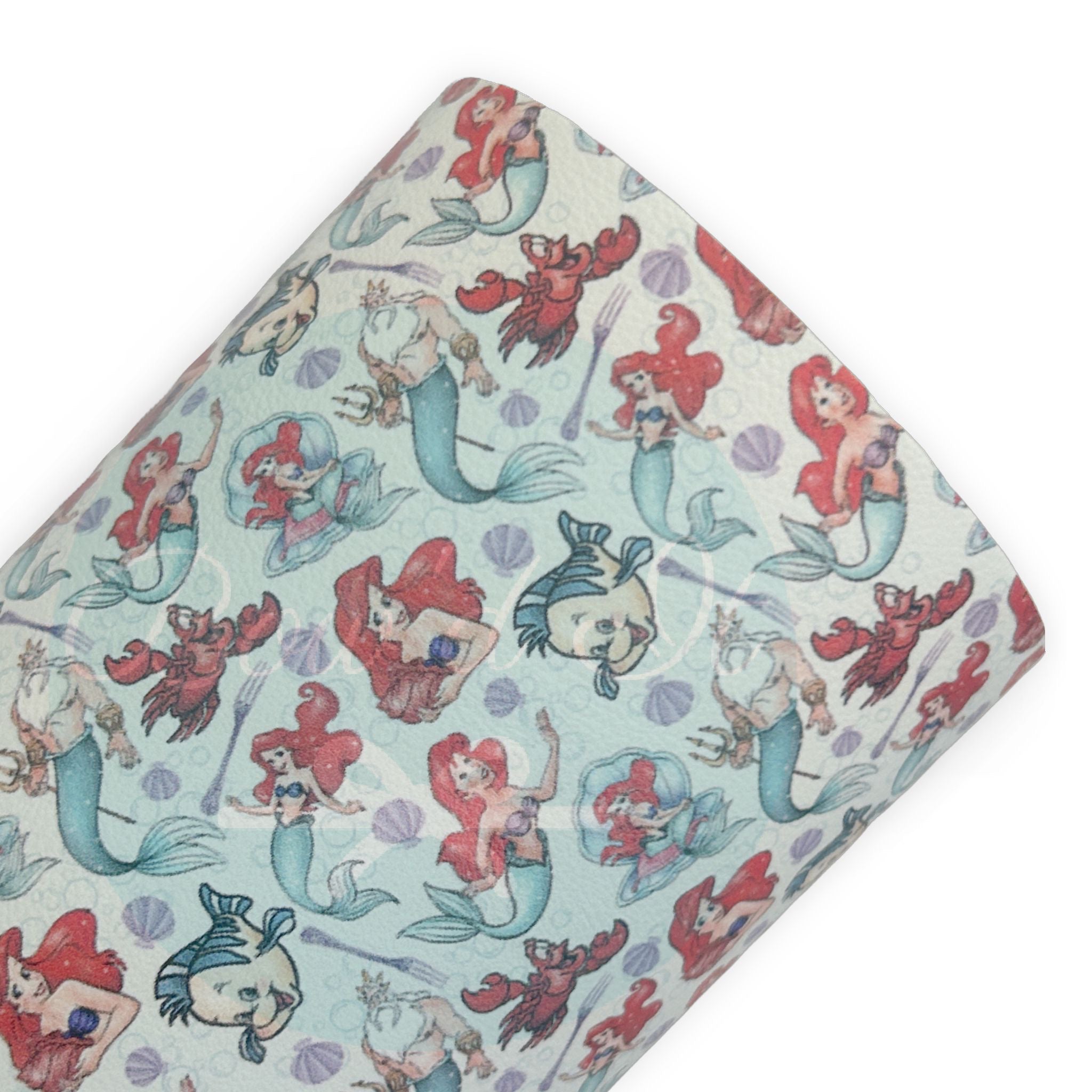 Under the Sea Princess Mermaid Printed Faux Leather Sheets