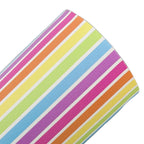 Rainbow Stripes Printed Faux Leather Sheets