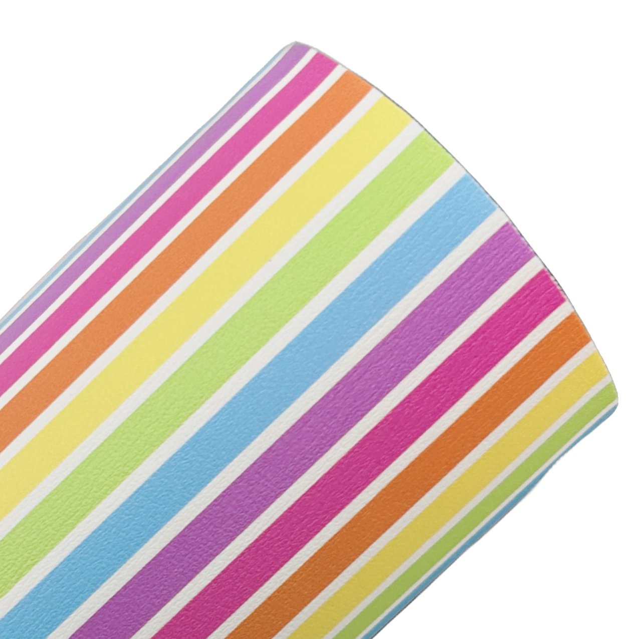 Rainbow Stripes Printed Faux Leather Sheets